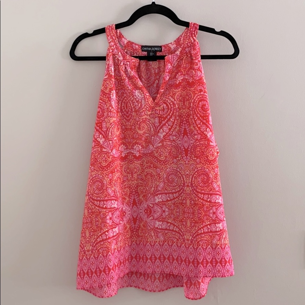 Cynthia Rowley Pink and Coral Tank